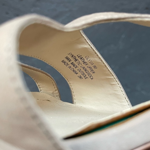 Steven by Steve Madden Beige Leather Suede Stacked Heels, Size 9 - Picture 5 of 5